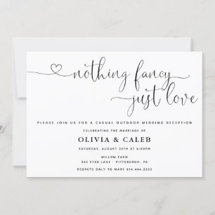 Nothing Fancy Just Love Wedding invitation