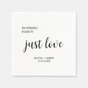 Nothing Fancy Just Love Wedding  Napkins