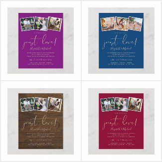 Nothing Fancy Just Love Wedding Reception Invites