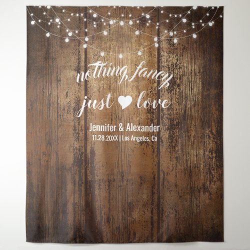 Nothing Fancy Just Love Wedding Reception Tapestry