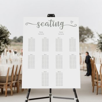 Nothing Fancy Just Love Wedding Seating Plan Foam Board by Ricaso_Wedding at Zazzle