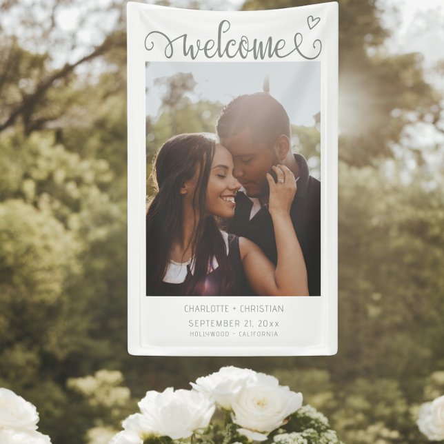 Nothing Fancy Just Love Welcome Wedding Banner (Nothing Fancy Just Love Welcome Wedding Banner from Ricaso. Add your own photograph and text)