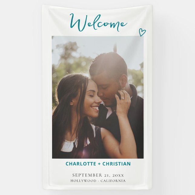 Nothing Fancy Just Love Welcome Wedding Banner (Vertical)