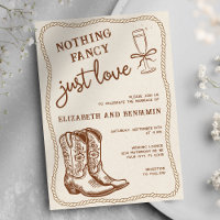 Nothing Fancy Just Love Western Boots Wedding