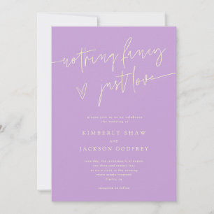 Nothing Fancy Just Love Wisteria Wedding Invitation