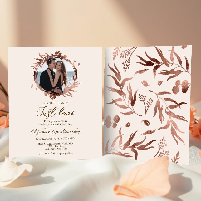 Nothing Fancy Just Love Wreath Photo Wedding (Creator Uploaded)