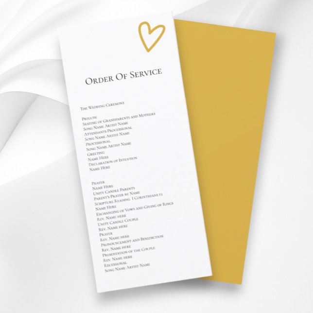 Nothing Fancy Order of Service Colorful Program (Nothing Fancy Order of Service Colorful Programs from Ricaso. Retro wedding colors, others available)