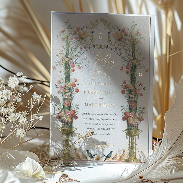 Nothing Fancy Simple Wedding Invitation Foil Invitation (Creator Uploaded)
