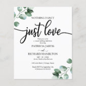 Nothing Fancy Wedding Greenery Budget Invitations (Front)
