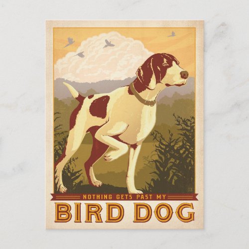 Nothing Gets Past My Bird Dog Postcard