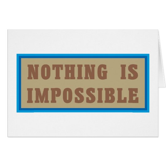 Nothing is Impossible Cards (Front Horizontal)