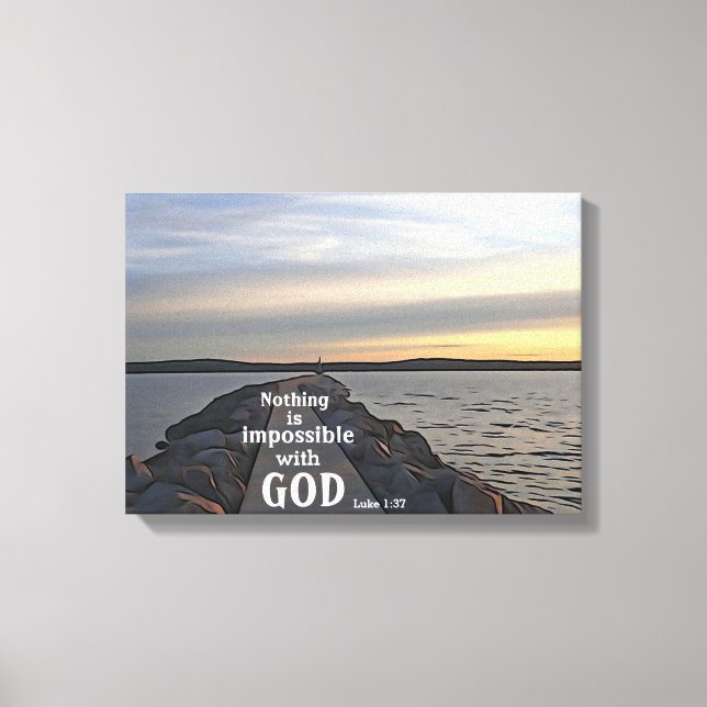 Nothing Is Impossible For God Canvas Print (Front)