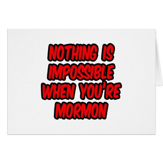 Nothing Is Impossible...Mormon Cards (Front Horizontal)