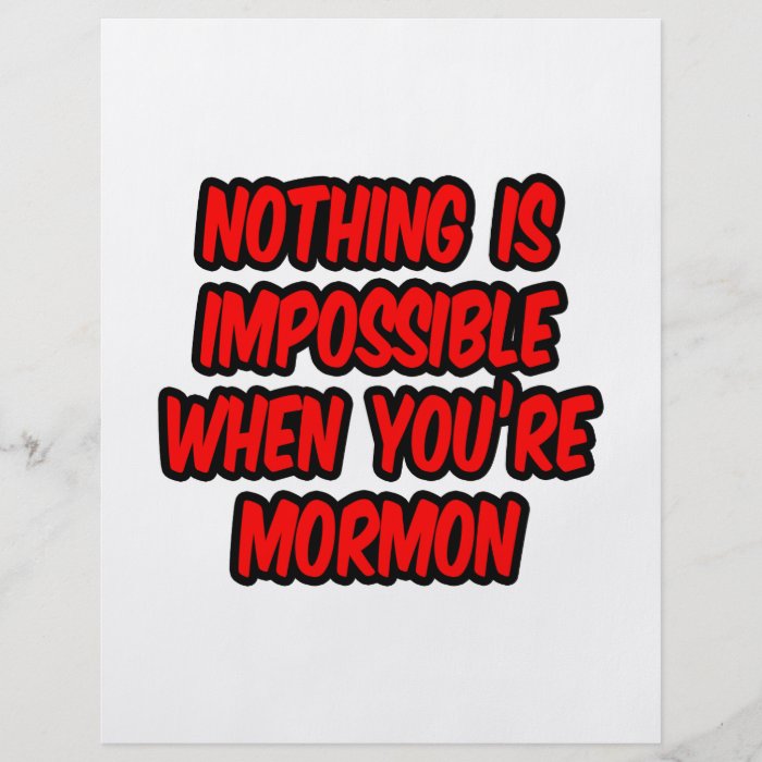 Nothing Is ImpossibleMormon Personalized Flyer