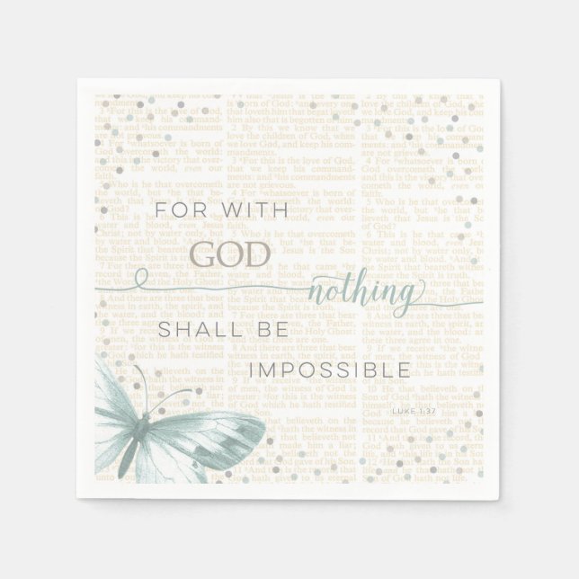 Nothing Is Impossible Paper Napkins (Front)
