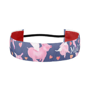 Nothing is Impossible Personalized Flying Pigs Athletic Headband