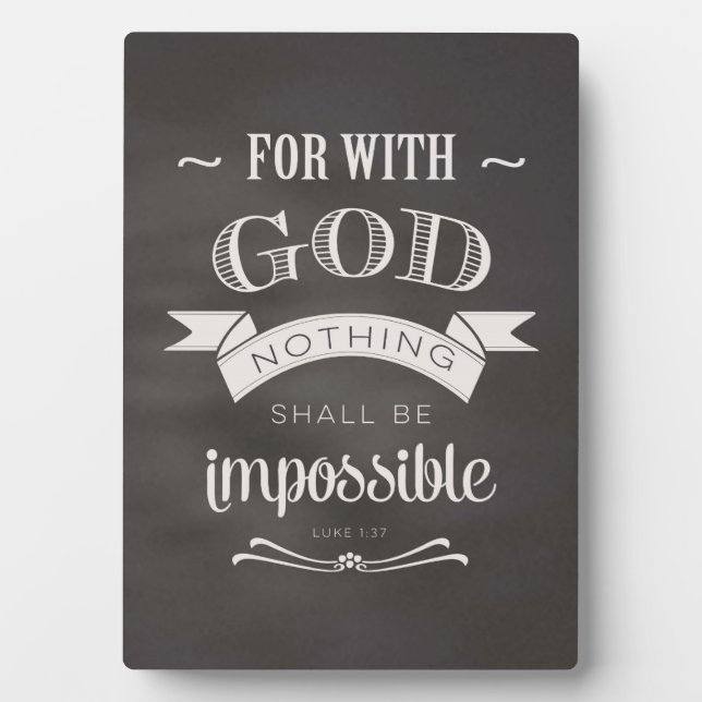 Nothing is Impossible Plaque (Front)