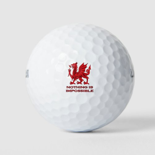Nothing Is Impossible Red Dragon Golf Balls