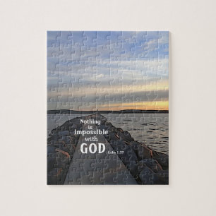 Nothing Is Impossible With God Jigsaw Puzzle