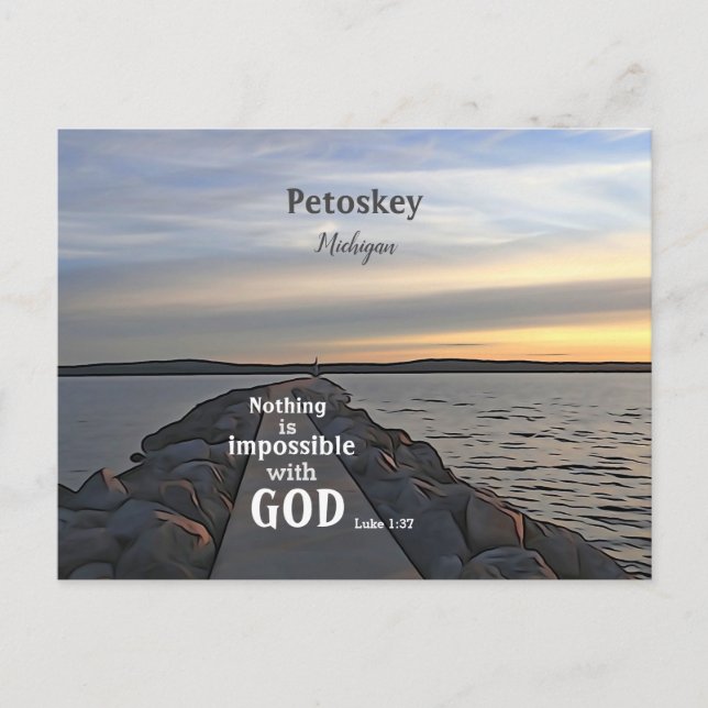Nothing Is Impossible With God Postcard (Front)