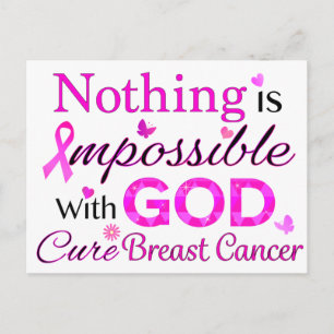 Nothing is Impossible With GOD Postcard
