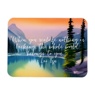 Nothing Is Lacking Zen Quote Peaceful Lake Scene Magnet