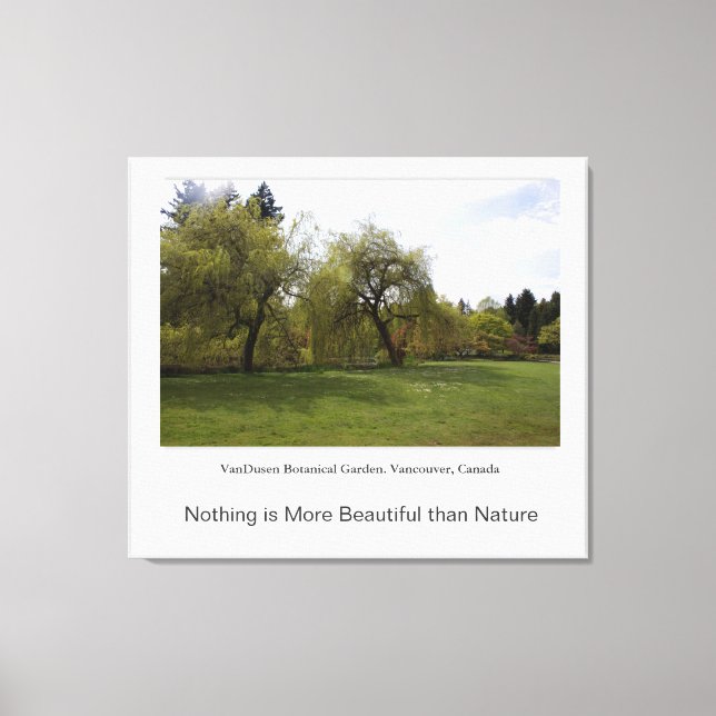 Nothing is more beautiful than nature. canvas print (Front)