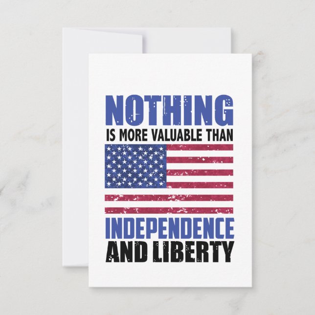 Nothing is more valuable than Independence and lib Save The Date (Front)