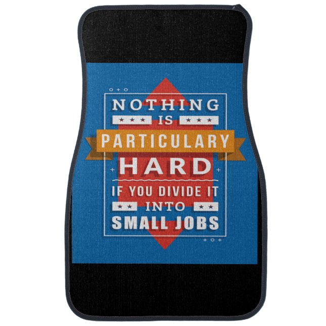nothing is particularly hard if you divide it into car floor mat (Front)
