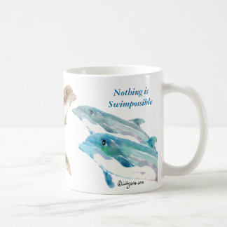 Nothing is Swimpossible Dolphins on Mug
