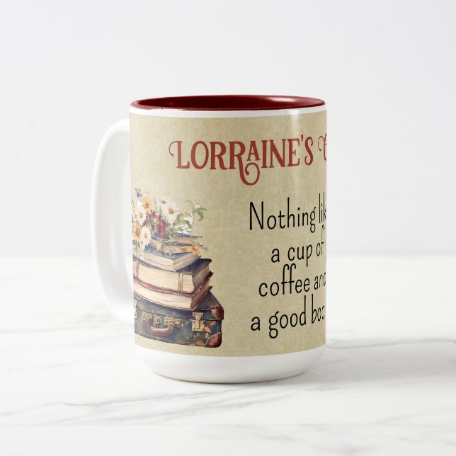 Nothing Like a Cup of Coffee and a Good Book (Front Left)