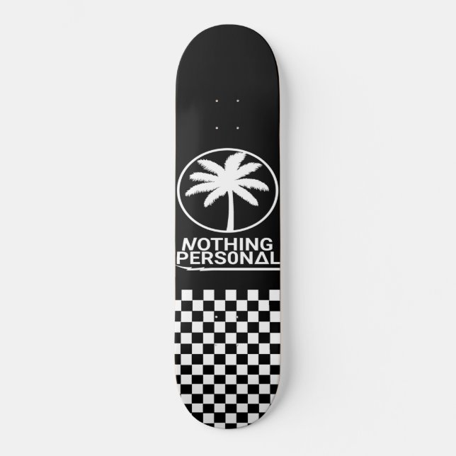 Nothing Personal Checker Dipped Skateboard (Front)