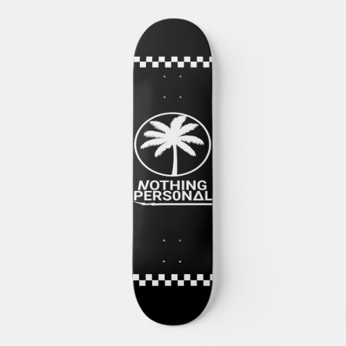 Nothing Personal Checkered Stripes Skateboard