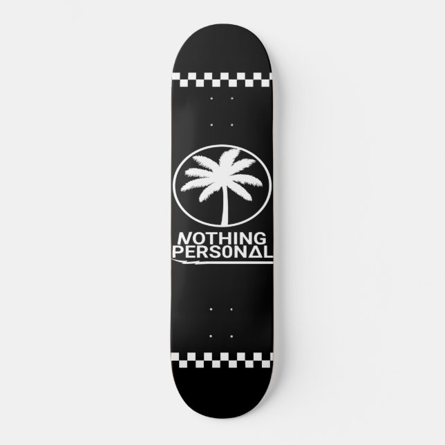 Nothing Personal Checkered Stripes Skateboard (Front)