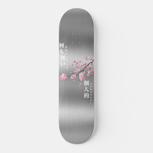 Nothing Personal - Cherry Blossom Silver Edition Skateboard (Front)