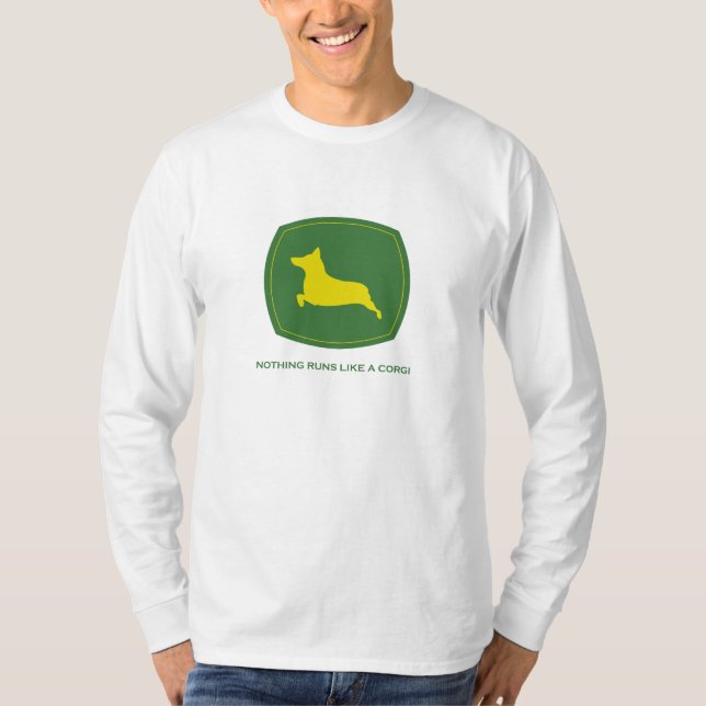 Nothing Runs Like A Corgi Men's Longsleeve T-shirt (Front)