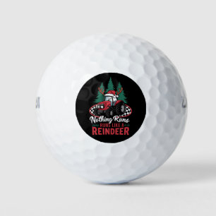 Nothing Runs Like A Reindeer Christmas Tractor  Golf Balls