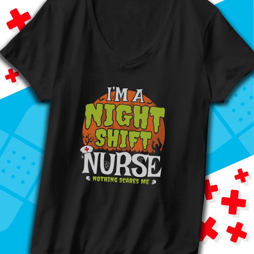 Nothing Scares Funny Halloween Night Shift Nurse T_Shirt