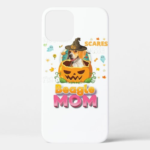 Nothing Scares Me Im A Beagle Dog Mom Witch Hat iPhone 12 Case