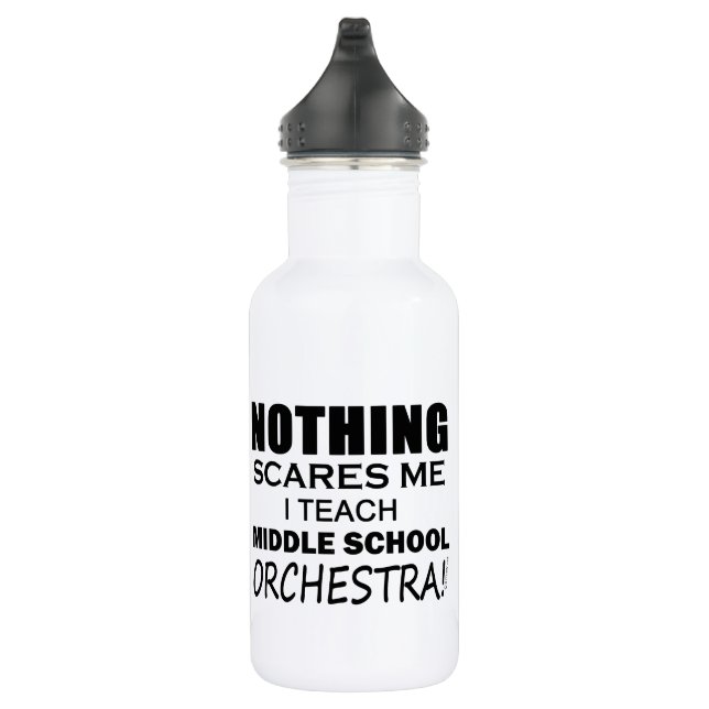 Nothing Scares Me Middle School Orchestra Stainless Steel Water Bottle (Right)