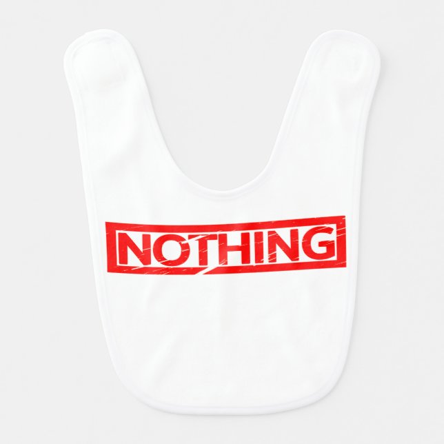 Nothing Stamp Baby Bib (Front)