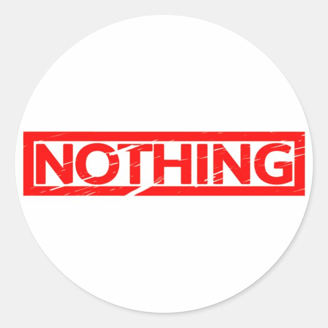 Nothing Stamp Classic Round Sticker (Front)
