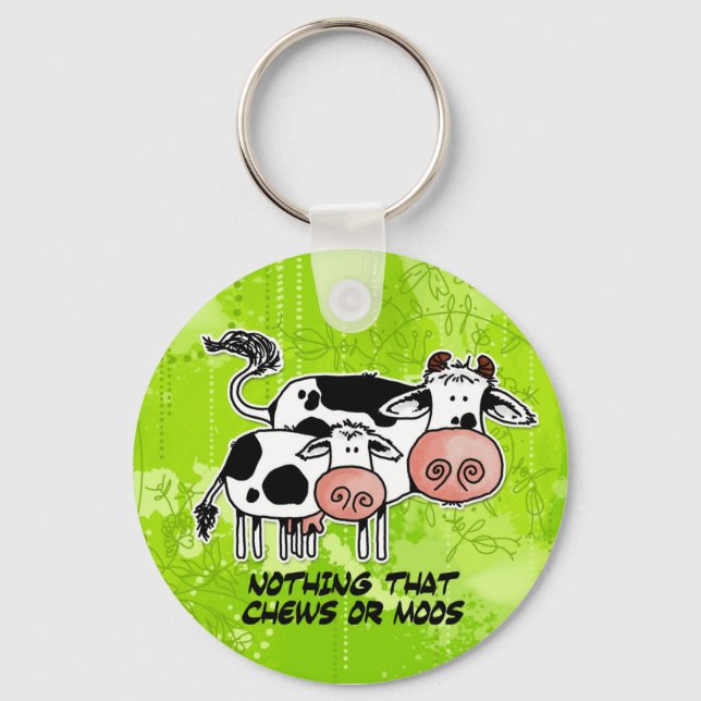nothing that chews or moos keychain (Front)
