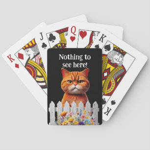 Nothing to see here .. cat humor poker cards