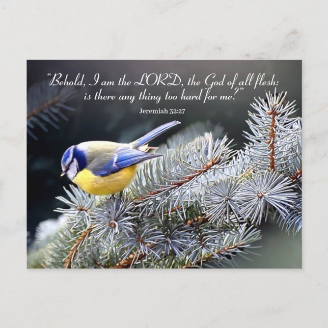 Nothing too Hard for the Lord Postcard (Front)