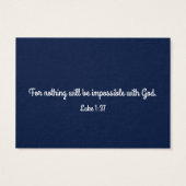Nothing's Impossible with God Inspiration Card (Back)