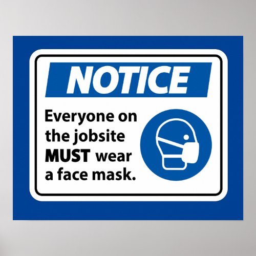 Notice  Face Mask Poster