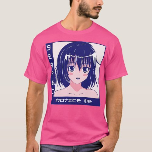 Notice me cute anime girl T_Shirt