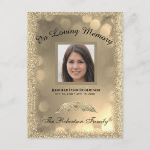 Notice of Death Postcard