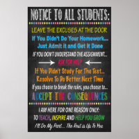 Notice To All Students Classroom Teacher Poster